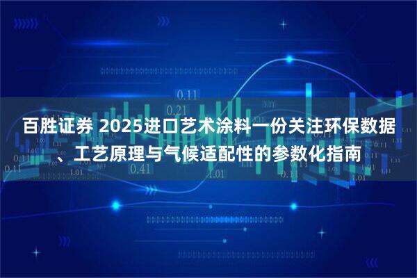 百胜证券 2025进口艺术涂料一份关注环保数据、工艺原理与气候适配性的参数化指南